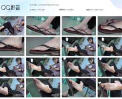 【南国足艺】诗敏骨感美脚人字拖，挑鞋玩鞋！4K
