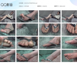 【南国足艺】慕丝沫沫银色人字拖和抹了油的美脚，玩鞋挑鞋，动作诱人！4K