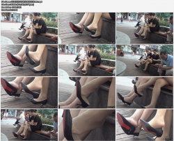 76商业街休息挑鞋的制服丝袜MM1080P