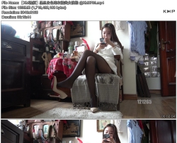 【KM视频】黑丝白色连衣裙美女挑鞋