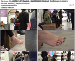 [ZL 4K视频]3个妹子或坐或站，轮流脱鞋露脚再穿袜给你看 第三辑