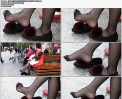 【209】商业街黑丝美女不停展示迷人丝脚第1部-4K专辑