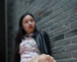 【丝足】皮衣与旗袍的搭配现代与复古结合，另类服装薄丝足底秀，阿木（上）[44P]