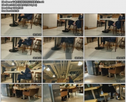 午餐时间挑鞋的短丝制服美女1080P