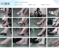 【南国足艺】冷酷美女叶子美脚换鞋玩鞋，非常性感！4K