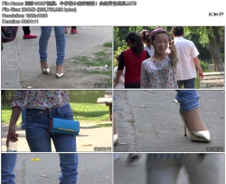 高清1080P视频：牛仔裤小妹好活泼！尖细黄色银高
