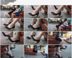 74商业街高跟鞋丝袜美女玩鞋1080P