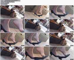 62商业街休息的挑鞋制服灰丝袜少妇1080P