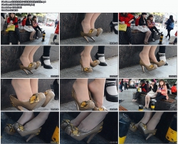 72商业街身材小巧丝袜高跟美女玩鞋1080P